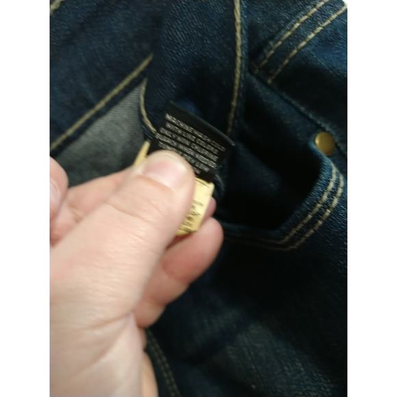 Relatively Woman 10P Jeans Dark Water Grunge Straight Stretch Slightly Below... - Picture 10 of 10